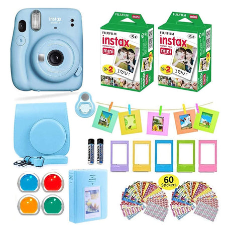 Fujifilm Instax Mini 11 Instant Camera + Carrying Case + Fuji Instax Film(40 Sheets) Accessories Bundle