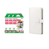 Fujifilm Instax Mini 3 Pack 10 Sheets Instant Film with 96-sheet Album for mini film lce white
