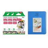 Fujifilm Instax Mini 3 Pack of 10 Sheets Instant Film with Instax Time Photo Album 64-Sheets Cobalt blue