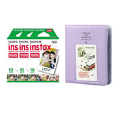Fujifilm Instax Mini 3 Pack of 10 Sheets Instant Film with Instax Time Photo Album 64-Sheets Lilac purple