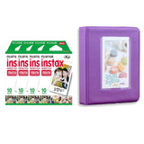 Fujifilm Instax Mini 4 Pack of 10 Sheets Instant Film with Instax Time Photo Album 64-Sheets