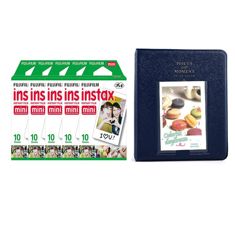 Fujifilm Instax Mini 5 Pack of 10 Sheets Instant Film with Instax Time Photo Album 64-Sheets