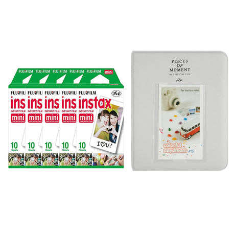 Fujifilm Instax Mini 5 Pack of 10 Sheets Instant Film with Instax Time Photo Album 64-Sheets