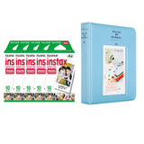 Fujifilm Instax Mini 5 Pack of 10 Sheets Instant Film with Instax Time Photo Album 64-Sheets Sky blue