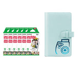 Fujifilm Instax Mini 6 Pack 10 Sheets Instant Film with 96-sheet Album for mini film Ice blue
