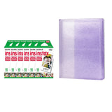 Fujifilm Instax Mini 6 Pack of 10 Sheets Instant Film with 64-Sheets Album For Mini Film 3 inch Lilac purple