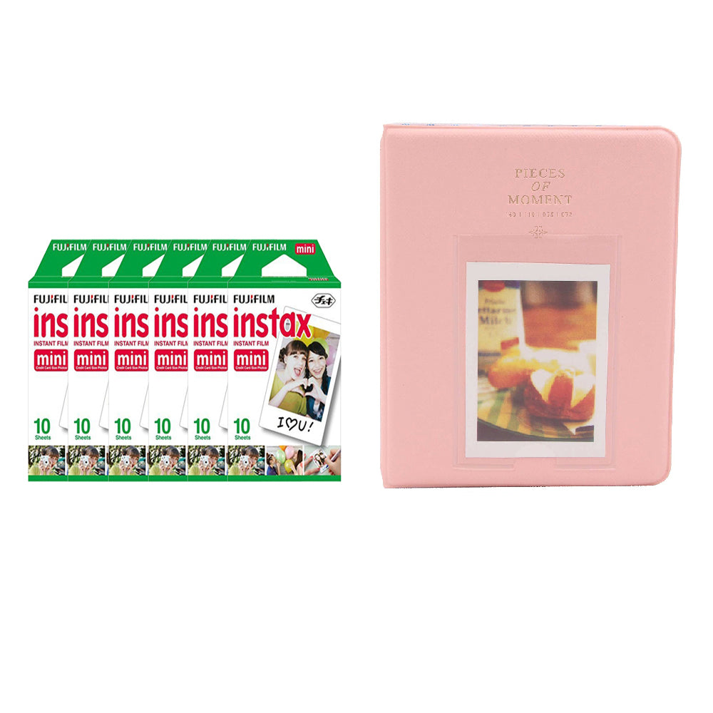 Fujifilm Instax Mini 6 Pack of 10 Sheets Instant Film with Instax Time Photo Album 64-Sheets
