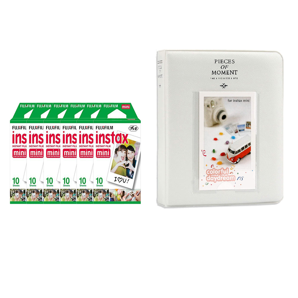 Fujifilm Instax Mini 6 Pack of 10 Sheets Instant Film with Instax Time Photo Album 64-Sheets
