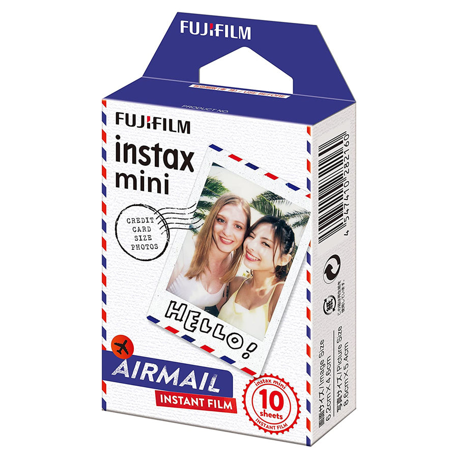 Fujifilm Instax Mini Airmail Film With Simple Hanging Paper Photo Frame - 10 Exposures