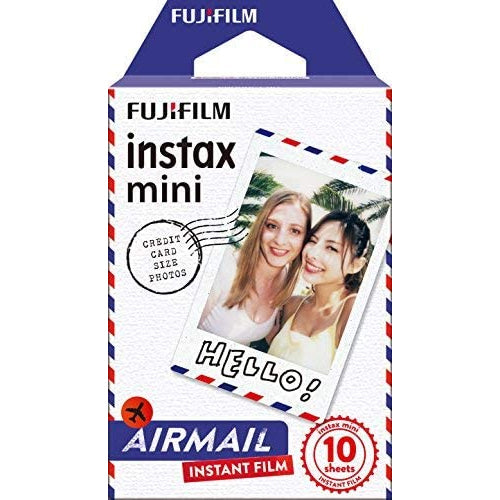 Fujifilm Instax Mini Airmail Film With Simple Hanging Paper Photo Frame - 10 Exposures