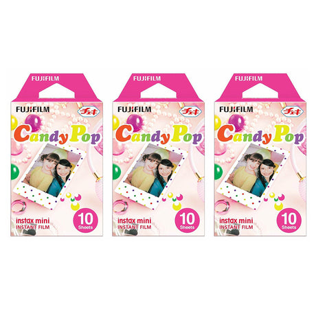 Fujifilm Instax Mini Instant Film 10X3 Candy Pop Film Count Value Kit For Fuji 11 7s, 8, 9, 25, 50s, 90, Instant Camera, Share SP1 Printer