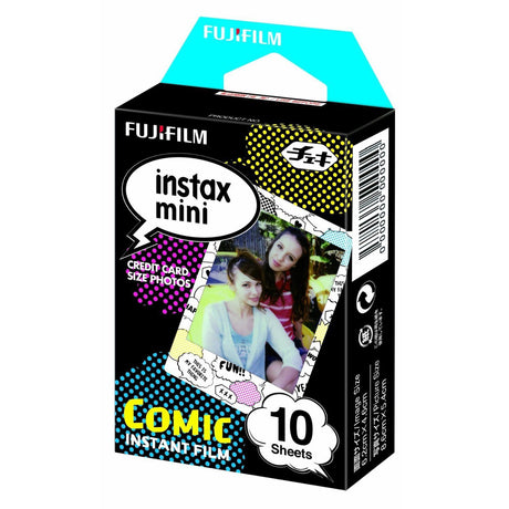 Fujifilm Instax Mini Instant Film Comic 10x1 + Airmail 10x1+ White 10x2 with 20 Decorative Skin Stickers