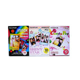 Fujifilm Instax Mini Instant Film Rainbow,Shiny Star,Candy Pop Film 10X3 Sheets
