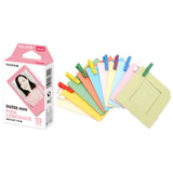 Fujifilm Instax Mini Pink lemonade Film With Simple Hanging Paper Photo Frame - 10 Exposures