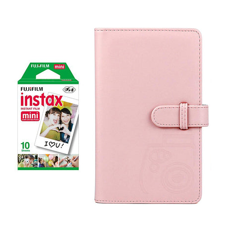 Fujifilm Instax Mini Single Pack 10 Sheets Instant Film with 96-sheet Album for mini film Blush pink