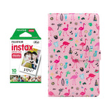 Fujifilm Instax Mini Single Pack 10 Sheets Instant Film with 96-sheet Album for mini film Flamingo watermelon