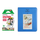 Fujifilm Instax Mini Single Pack 10 Sheets Instant Film with Instax Time Photo Album 64 Sheets Cobalt blue