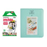 Fujifilm Instax Mini Single Pack 10 Sheets Instant Film with Instax Time Photo Album 64 Sheets Ice blue