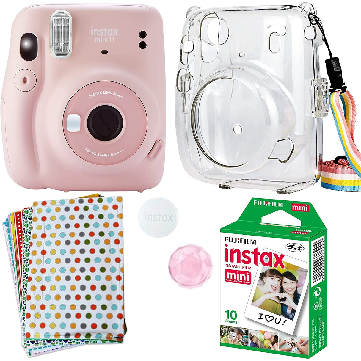 Fujifilm Instax Mini 12 Instant Camera with Case, 40 Fuji Films, Decoration  Stickers, Frames, Photo Album and More Accessory kit (Pastel Blue)