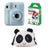 Fujifilm INSTAX Mini 12 Instant Camera with 10 Shot and Panda pouch Pastel Blue