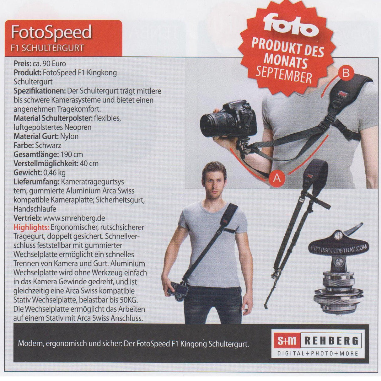GGS Fotospeed Quick Release Camera Strap F1 King Kong [JU1231]