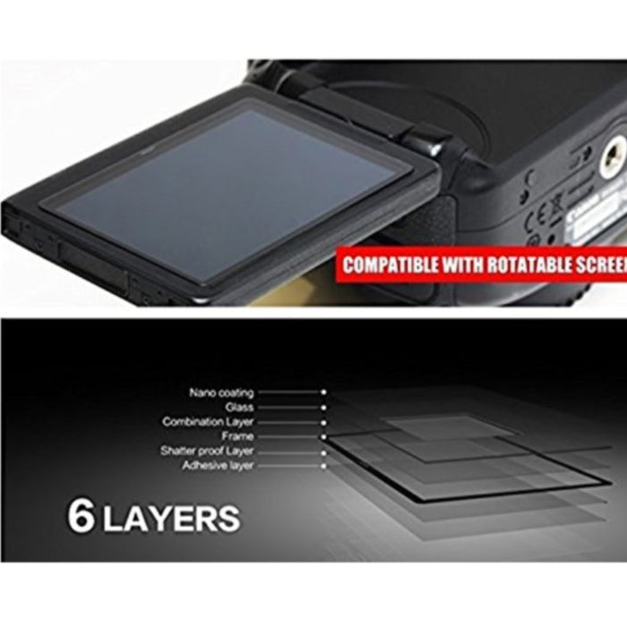 LARMOR by GGS SelfAdhesive Optical Glass LCD Screen Protector for NIKON D5100