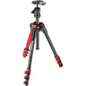 Manfrotto BeFree Compact Travel Aluminum Alloy Tripod Red