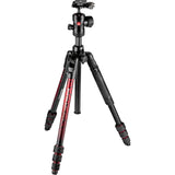 Manfrotto Befree Advanced Travel Aluminum Tripod with 494 Ball Head (Twist Locks) Red