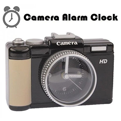 Photo Vatika Novelty Canon Shaped Camera Travel Alarm Clock Black