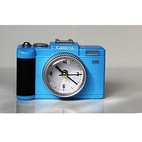 Photo Vatika Novelty Canon Shaped Camera Travel Alarm Clock Blue