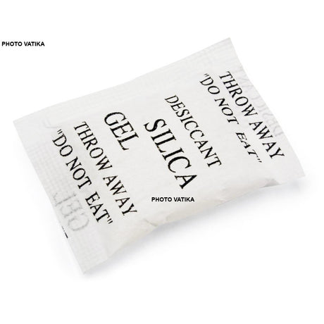 Photo Vatika Silica Gel Desiccants Packets for moisture absorb in Cameras, Lenses, Mobile Phones, Electronics (10 Packs 25 gm Each)