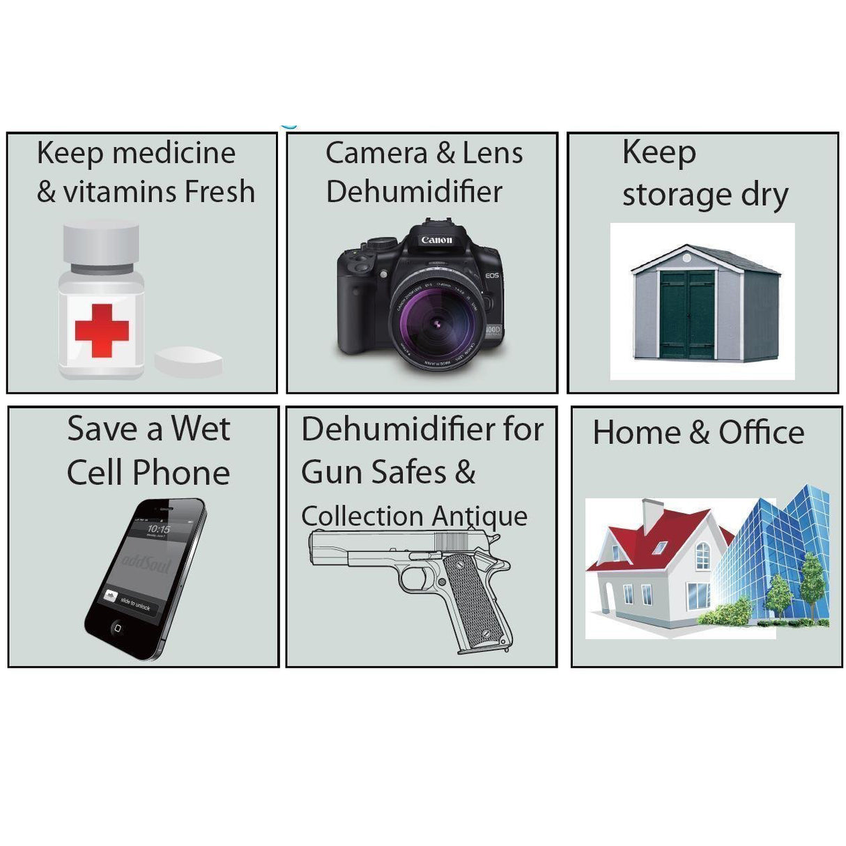 Photo Vatika Silica Gel Desiccants Packets for moisture absorb in Cameras, Lenses, Mobile Phones, Electronics (10 Packs 25 gm Each)