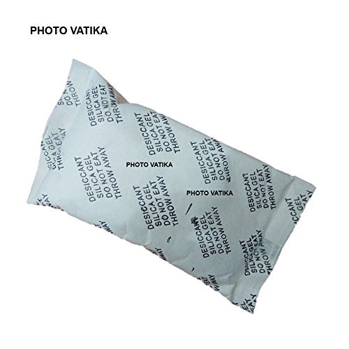 Photo Vatika Silica Gel Desiccants Packets for moisture absorb in Cameras, Lenses, Mobile Phones, Electronics (50 Packs 10 gm Each)