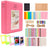 ZENKO 2x3 Inch Photo Paper Film Album Set for Instax Mini Camera, Polaroid Snap, Z2300, SocialMatic Instant Cameras & Zip Instant Printer (64 Pockets) Flamingo Pink