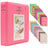 ZENKO 64 Pockets Mini Photo Album for Fujifilm Instax Mini 11 7s 8 8+ 9 25 26 50s 70 90 Instant Camera & Name Card (64 Pockets) Flamingo Pink