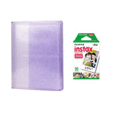 Fujifilm Instax Mini Single Pack 10 Sheets Instant Film with 64-Sheets Album For Mini Film 3 inch Lilac purple