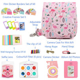 ZENKO for Instax Mini 9 8 Camera Accessories kit Bundle, Includes; Instax Instant Camera Case + Album + Frames & Stickers + Lens Filters + More