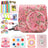 ZENKO for Instax Mini 9 8 Camera Accessories kit Bundle, Includes; Instax Instant Camera Case + Album + Frames & Stickers + Lens Filters + More Rose Pink