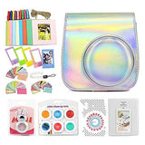 ZENKO for Instax Mini 9 8 Camera Accessories kit Bundle, Includes; Instax Instant Camera Case + Album + Frames & Stickers + Lens Filters + More Magic silver