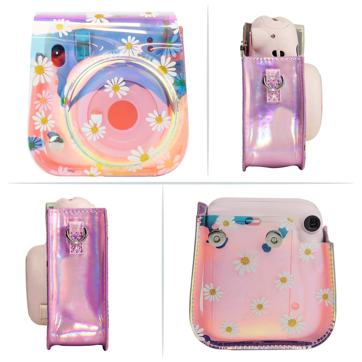 Zenko Compatible Mini 11 Camera Case Bag for Fujifilm Instax Mini 11 8 8+ 9 Camera (Daisy Transparent Symphony))