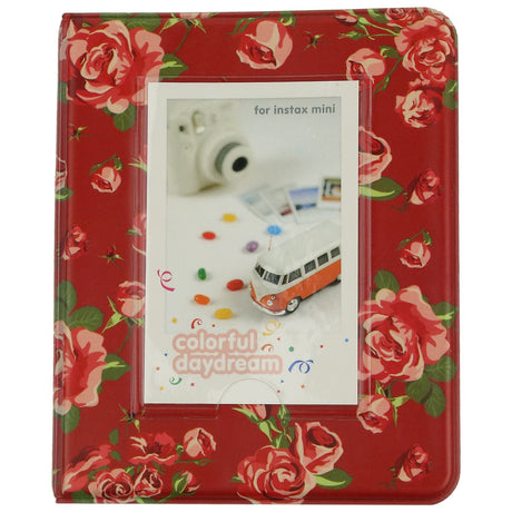 ZENKO INSTAX 64 BEAUTIFUL FLOWER PHOTO ALBUM RED