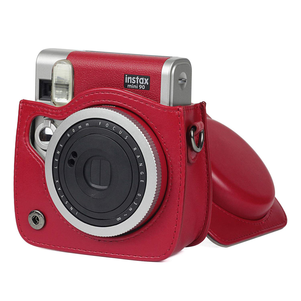 ZENKO Instax Mini 90 Instant Camera PU Case Red