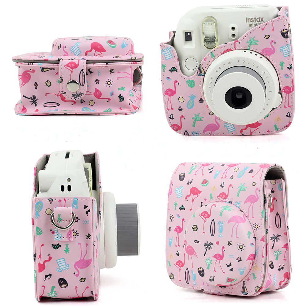 ZENKO Instax Mini 90 Instant Camera PU Case Flamingo watermelon