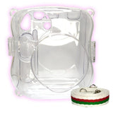 ZENKO MINI 25 INSTAX CAMERA TRANSPARENT PINK POUCH BAG Crystal shell