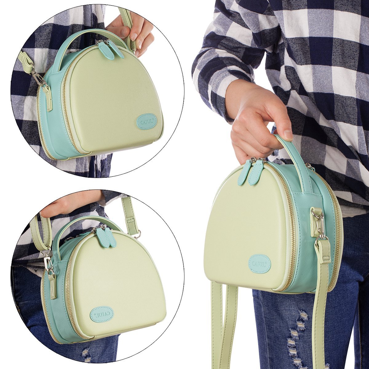 ZENKO MINI 11 9 7 8 25 50 90 40 SQ20 SQ10 INSTAX CAMERA SHELL BAG MINT GREEN