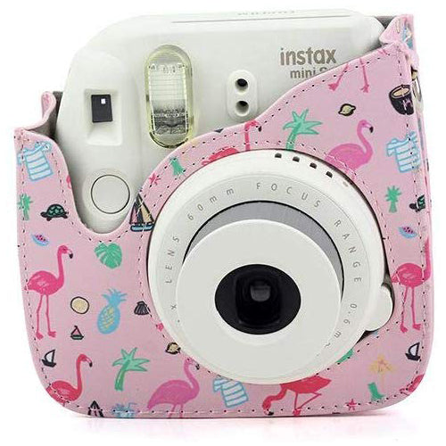 ZENKO MINI 11/ 8/8+/9 INSTAX CAMERA POUCH BAG Watermelon flamingos