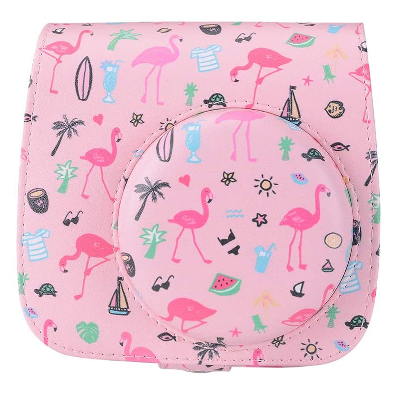 ZENKO MINI 11/ 8/8+/9 INSTAX CAMERA POUCH BAG Watermelon flamingos