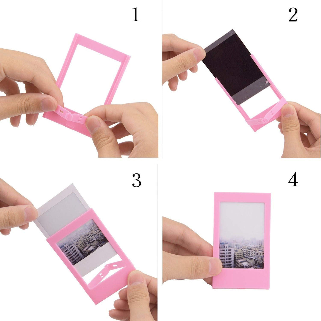 ZENKO Plastic Photo frame for Mini film Pink