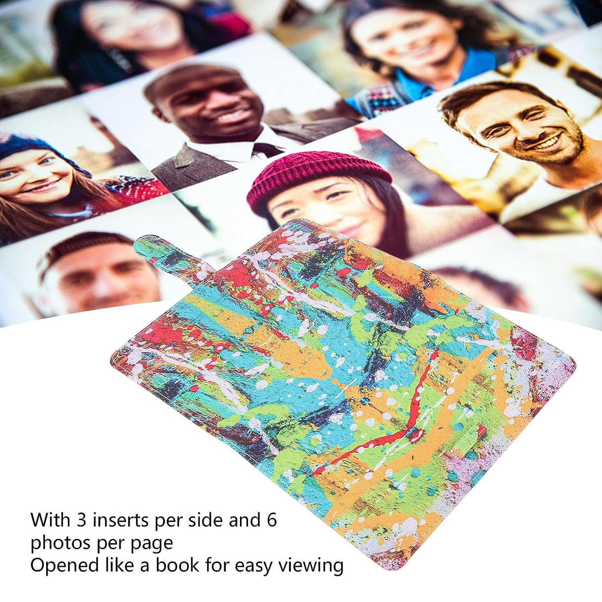 ZIKKON 108-Sheets Album For Fujifilm Instax Mini Film (3 inch) Abstract Oil Painting