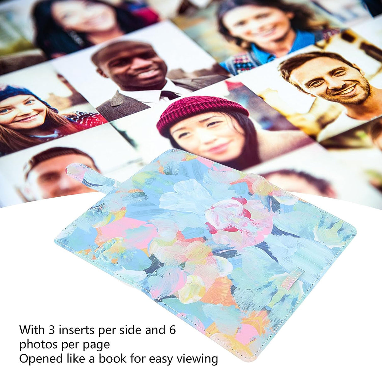 ZIKKON 108-Sheets Album For Fujifilm Instax Mini Film (3 inch) Petals Oil Painting